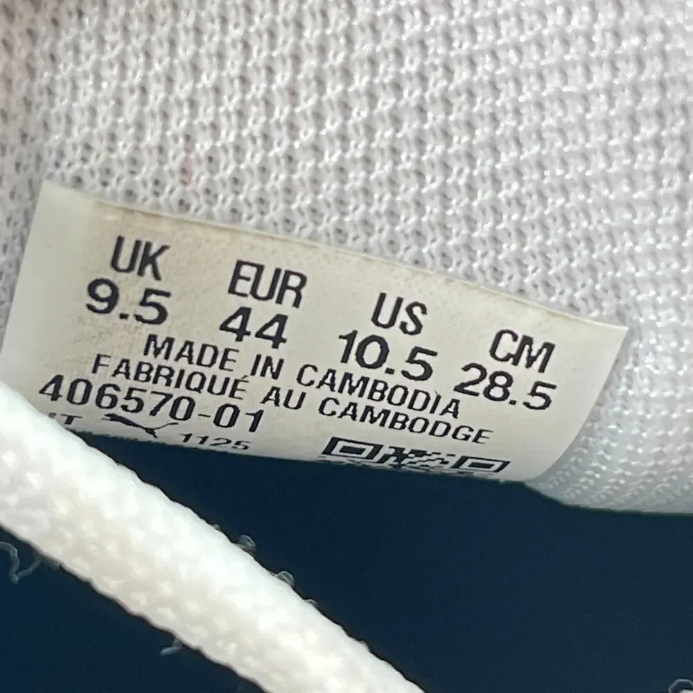PUMA Smash 3.0 L White Casual Low Top Sneakers Shoes 406570-01 Men's Size 10.5